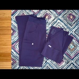 Figs purple shadow PANTS ONLY